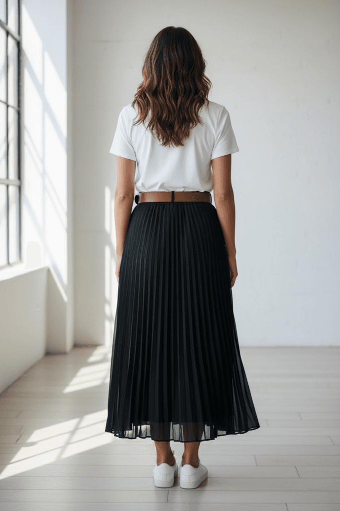 Şamdan Chiffon Skirt - Black (S) 3