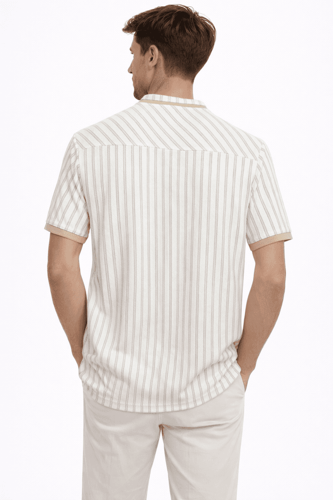 Moda Arpol Men's Cotton T-Shirt - Light Brown (S) 2