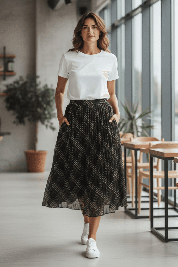 MZR Chiffon Skirt - Navy Blue (S)