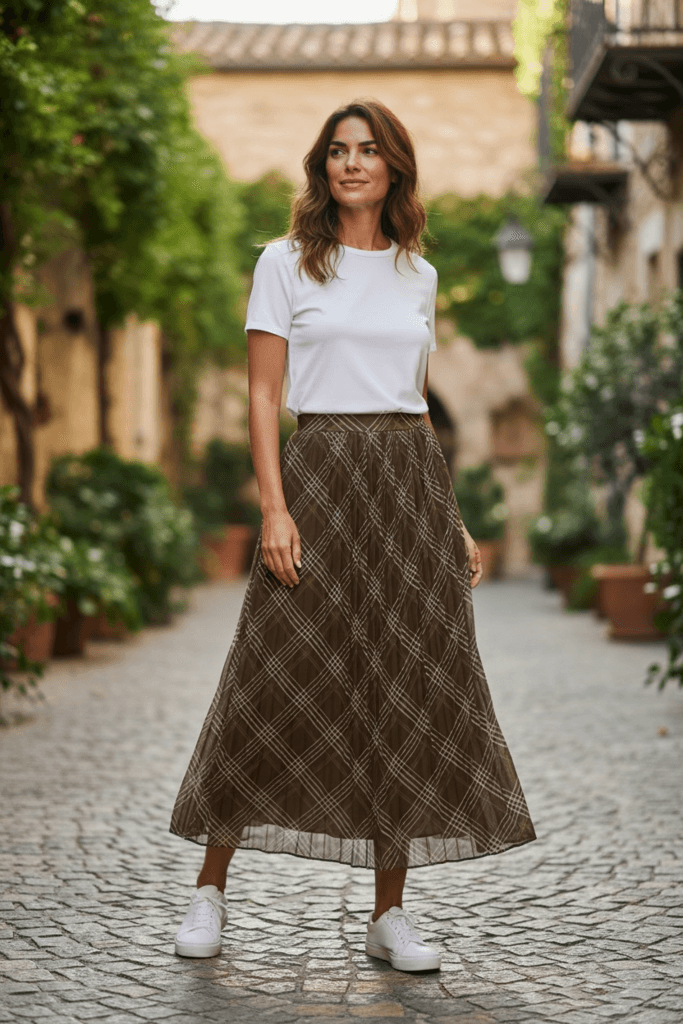 MZR Chiffon Skirt - Brown (S)