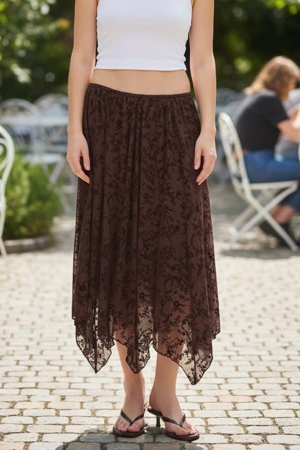 MZR Polyester Skirt - Brown (S)