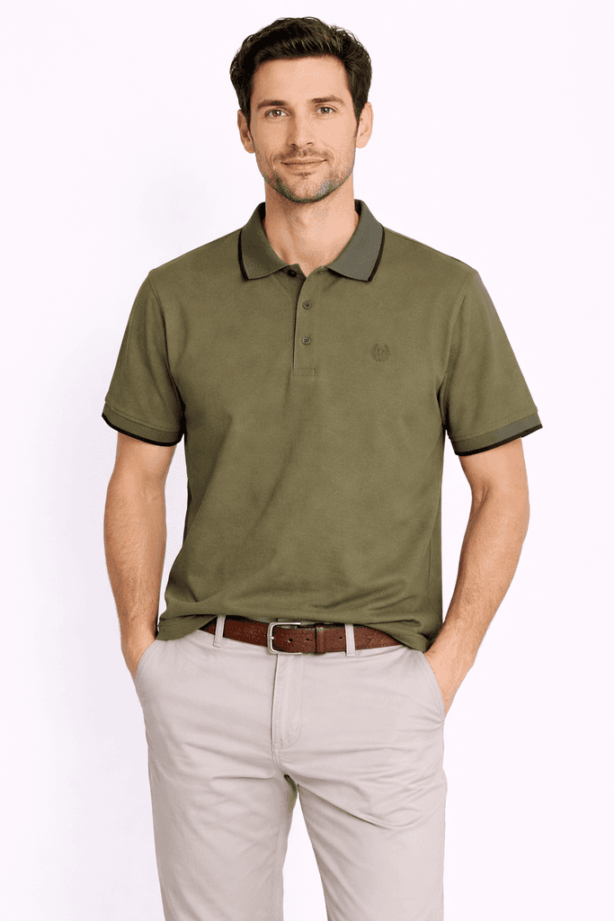 Roballi Men's Cotton T-Shirt - Dark Green (S)