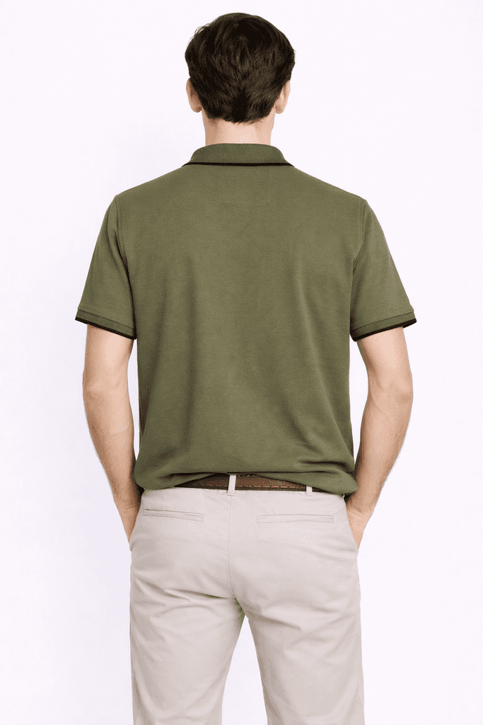 Roballi Men's Cotton T-Shirt - Dark Green (S) 2
