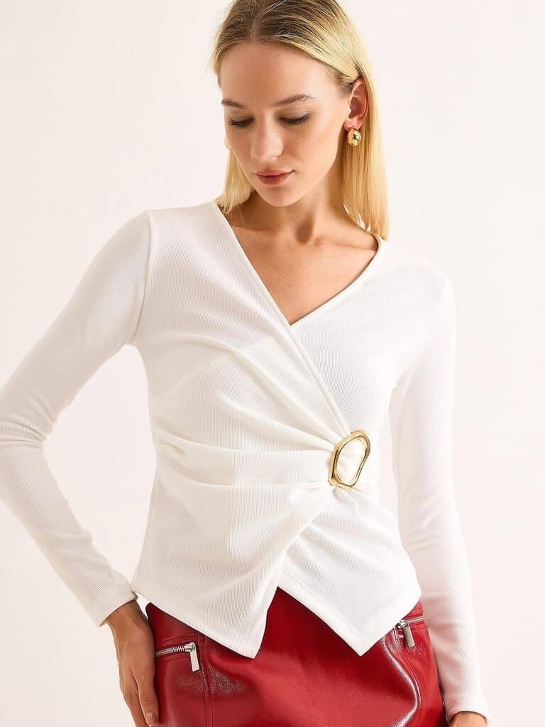 Cazibe Women's Blouse - White (S)