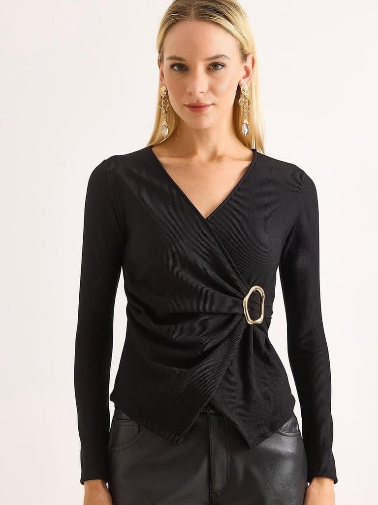 Cazibe Women's Blouse - Black (S) 2