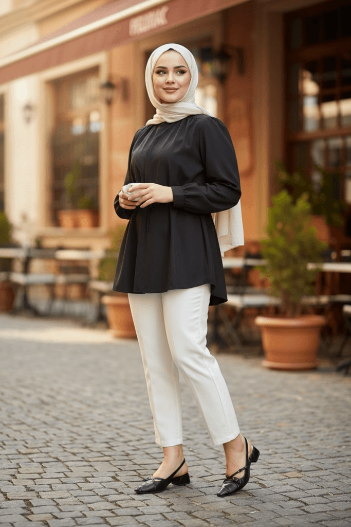 She Olive Women's Long Sleeve Shirt - Black (38)