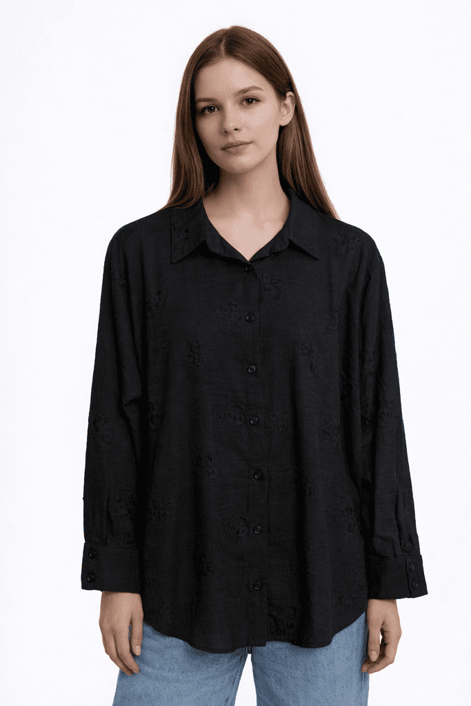 Hisset Women's Cotton Shirt - Black (S)