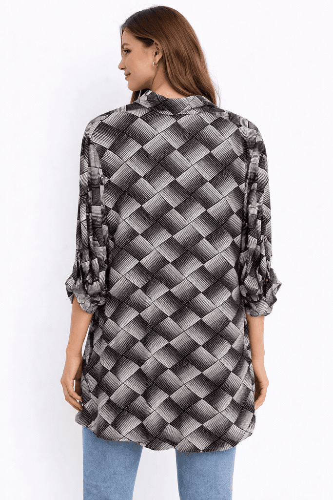 Hisset Women's Large Size Shirt - Dark Gray (46) 2