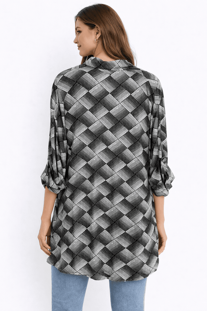 Hisset Women's Large Size Shirt - Black (46) 2