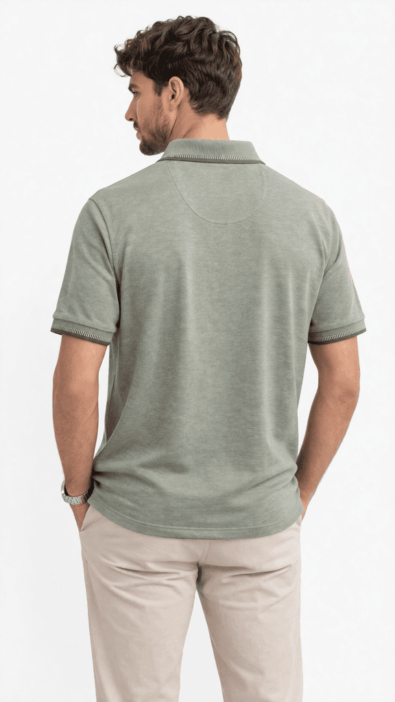 Indigo Park Men's Cotton T-Shirt - Green (S) 2