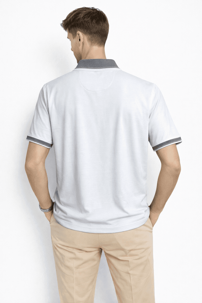 Indigo Park Men's Cotton T-Shirt - White (S) 2