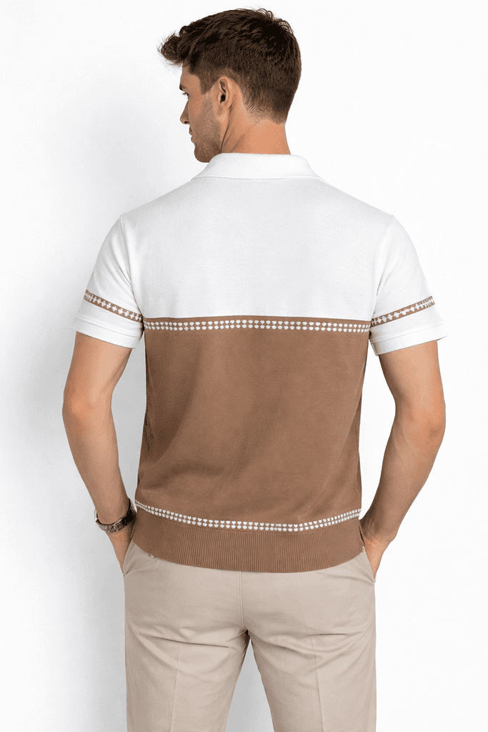 Indigo Park Men's Polyamide T-Shirt - Brown (S) 2