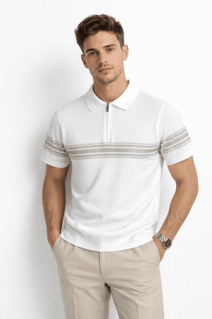 Indigo Park Men's Polyamide T-Shirt - White (S)