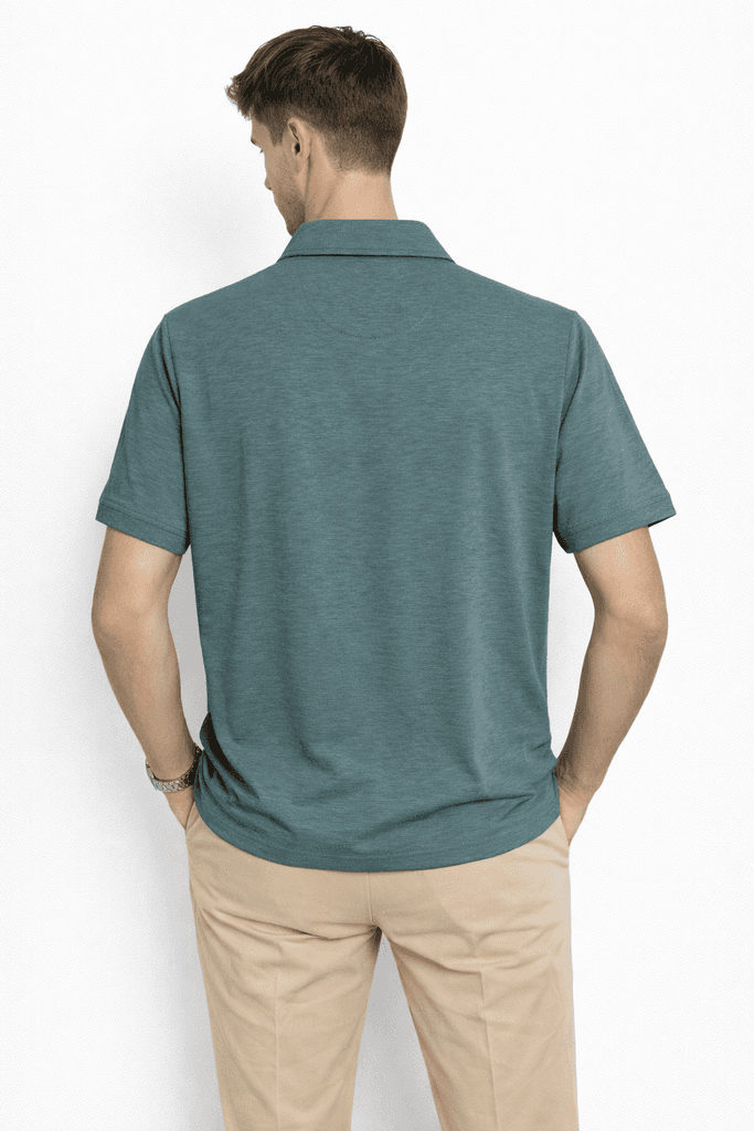 Roballi Men's Viscose T-Shirt - Teal Blue (S) 2