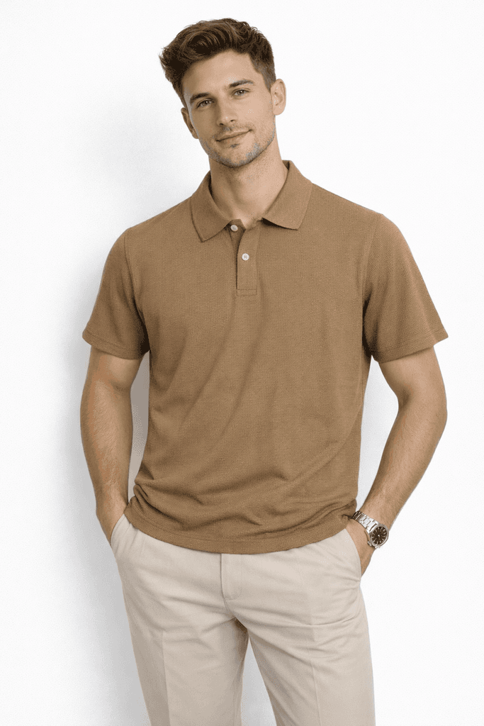 Coal City Men's Cotton T-Shirt - Brown (S)