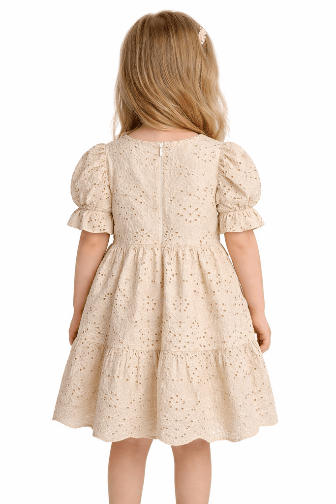 Carmina Baby Girl Cotton Dress - Light Brown (2 years) 2