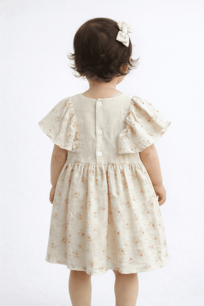 By Güvenin Baby Girl Cotton Dress with Mini Bag - White (2 years) 2