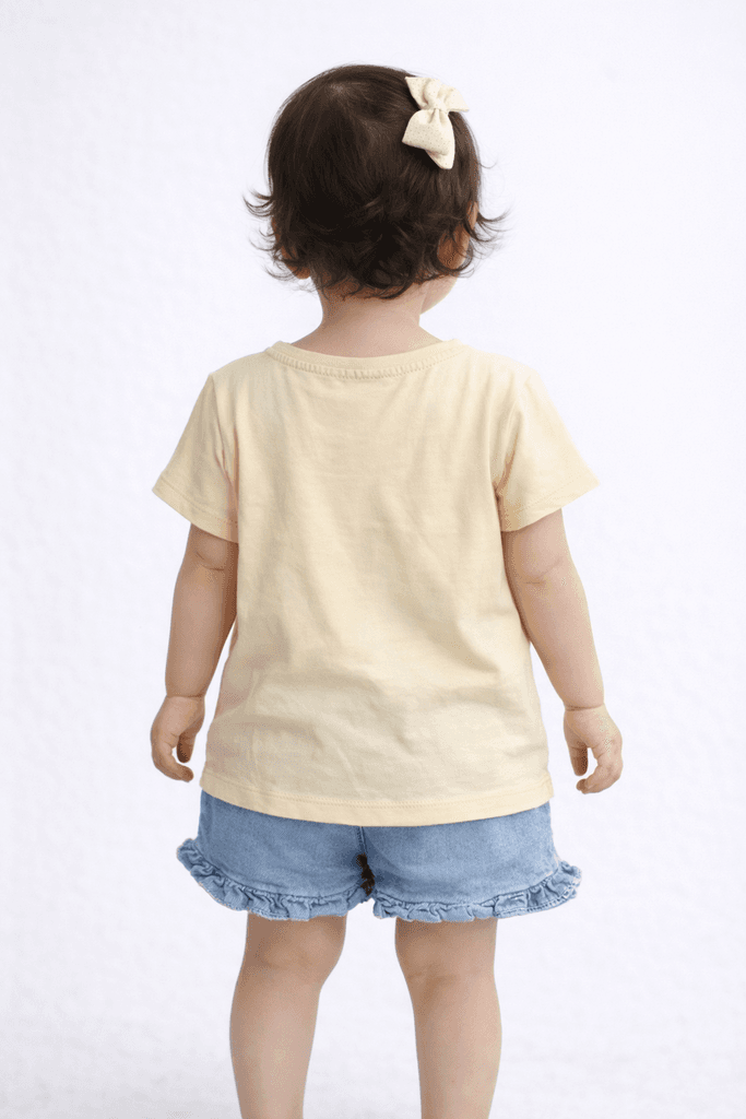 Digiaik Girl's Cotton Printed T-Shirt - Yellow (1 years) 2