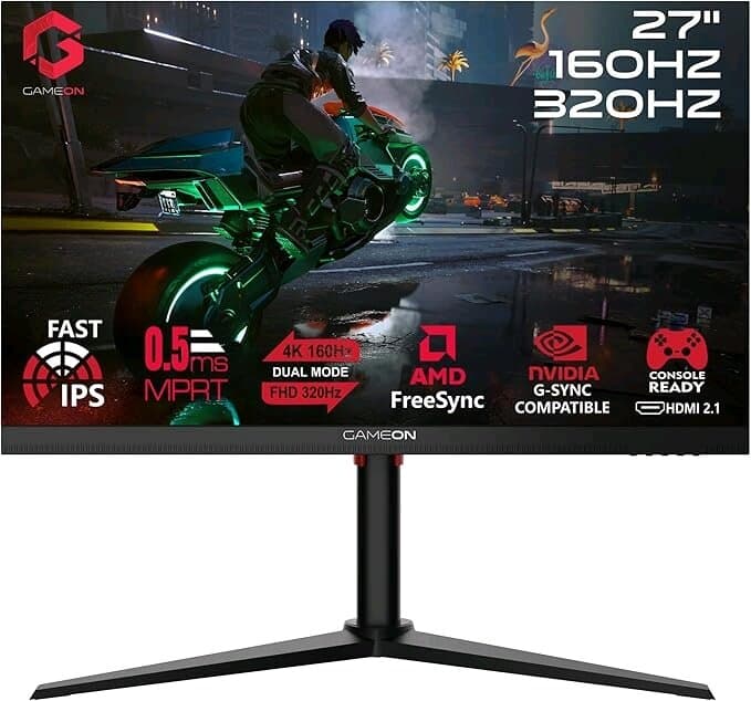 GAMEON 27 inch 160Hz UHD (4K) 320Hz FHD 0.5ms