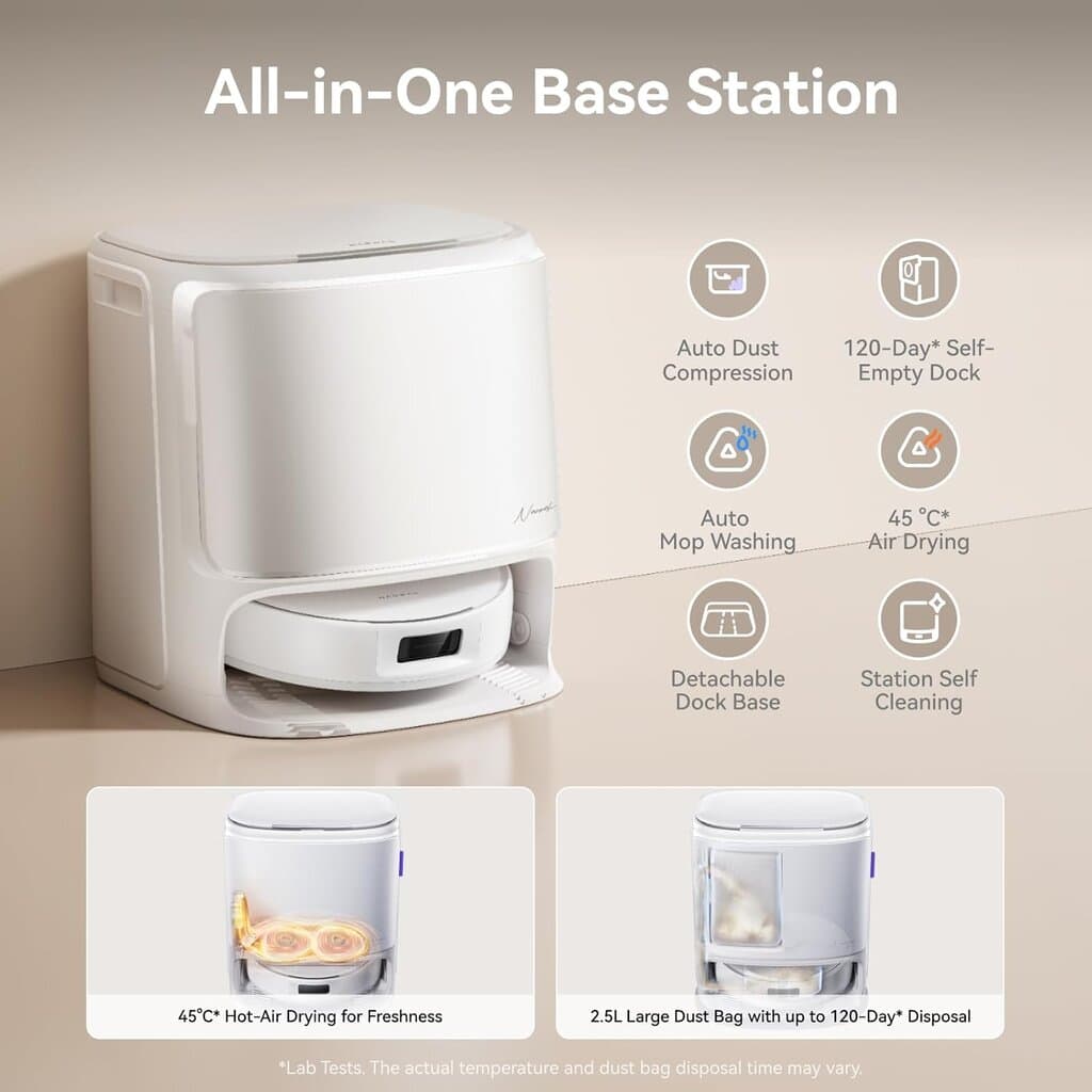 NARWAL Freo X10 Pro Robot Vacuum and Mop Combo - White 4