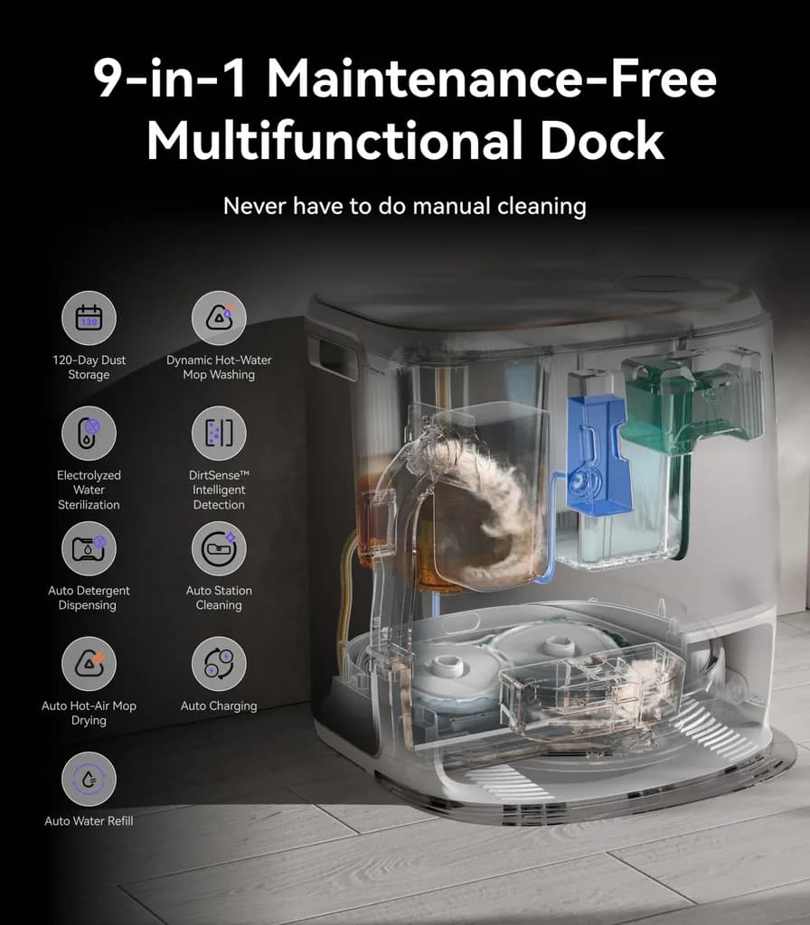 NARWAL Freo Z10 Ultra Robot Vacuum and Mop Combo - White 9