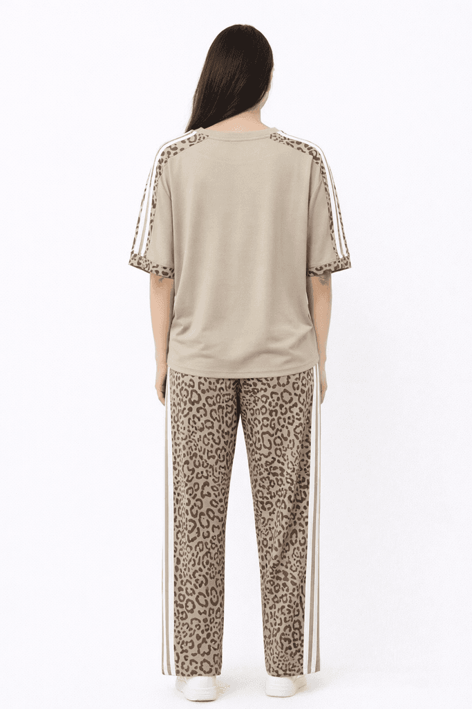 Adidas Women's Cotton Top & Bottom Set - Light Brown (S) 2
