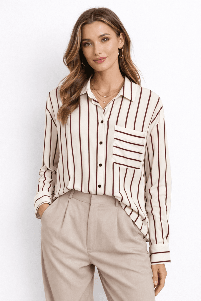 Blue Day's Women's Shirt - Dark Red (S)