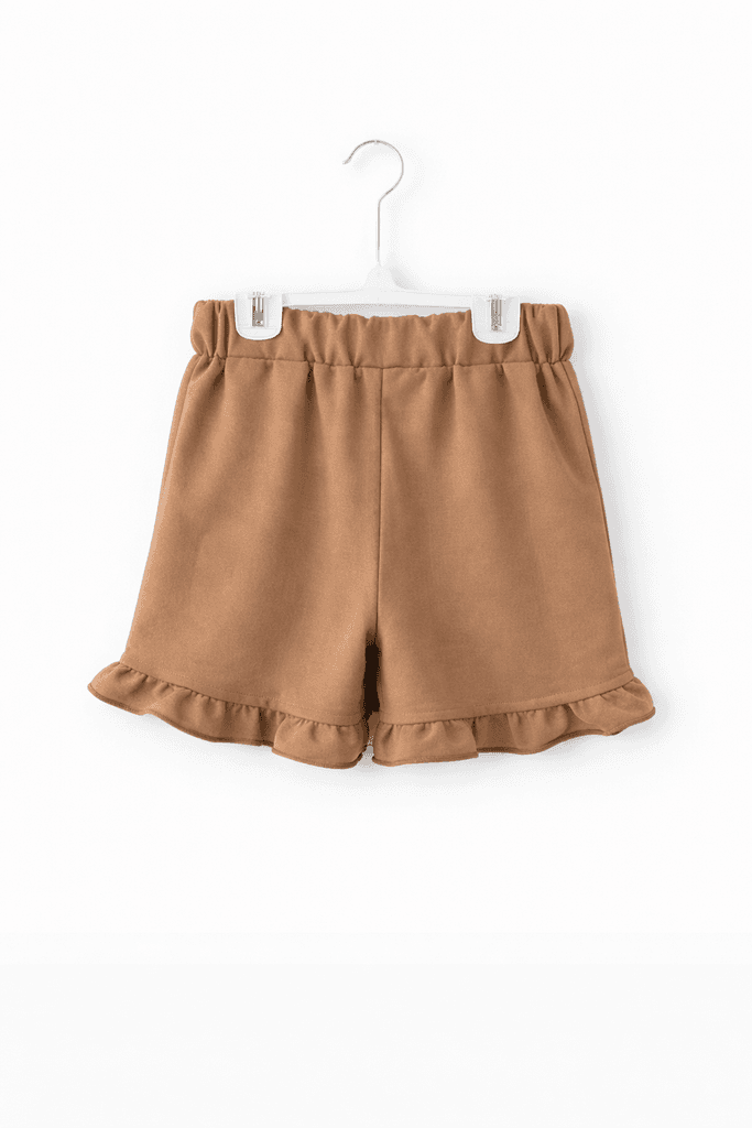 Pandax Girls Cotton Top & Short Set - Light Brown (7 Years) 3