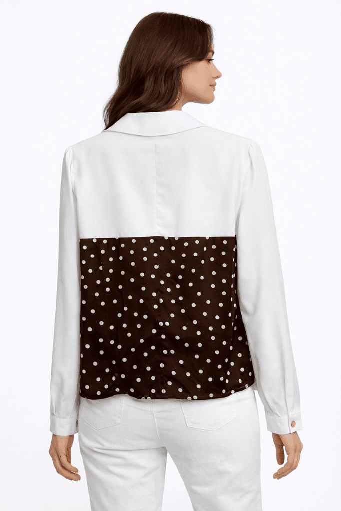 Kinzi Women's Blouse - Dark Brown (S) 2