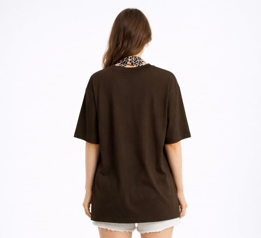 Pink Power Women's Cotton T - Shirt - Dark Brown (S) 2