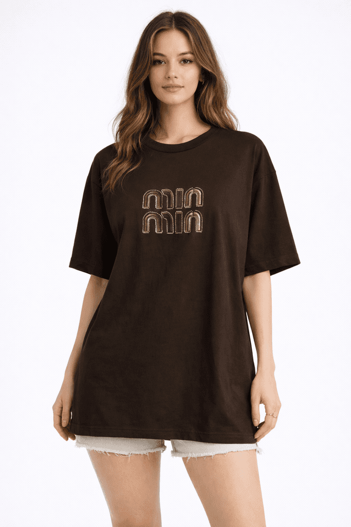 Mint Women's Cotton T - Shirt - Dark Brown (S)