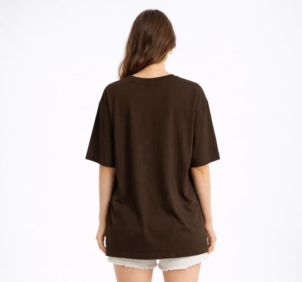Mint Women's Cotton T - Shirt - Dark Brown (S) 2