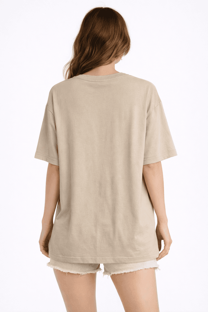 Mint Women's Cotton T - Shirt - Light Brown (S) 2