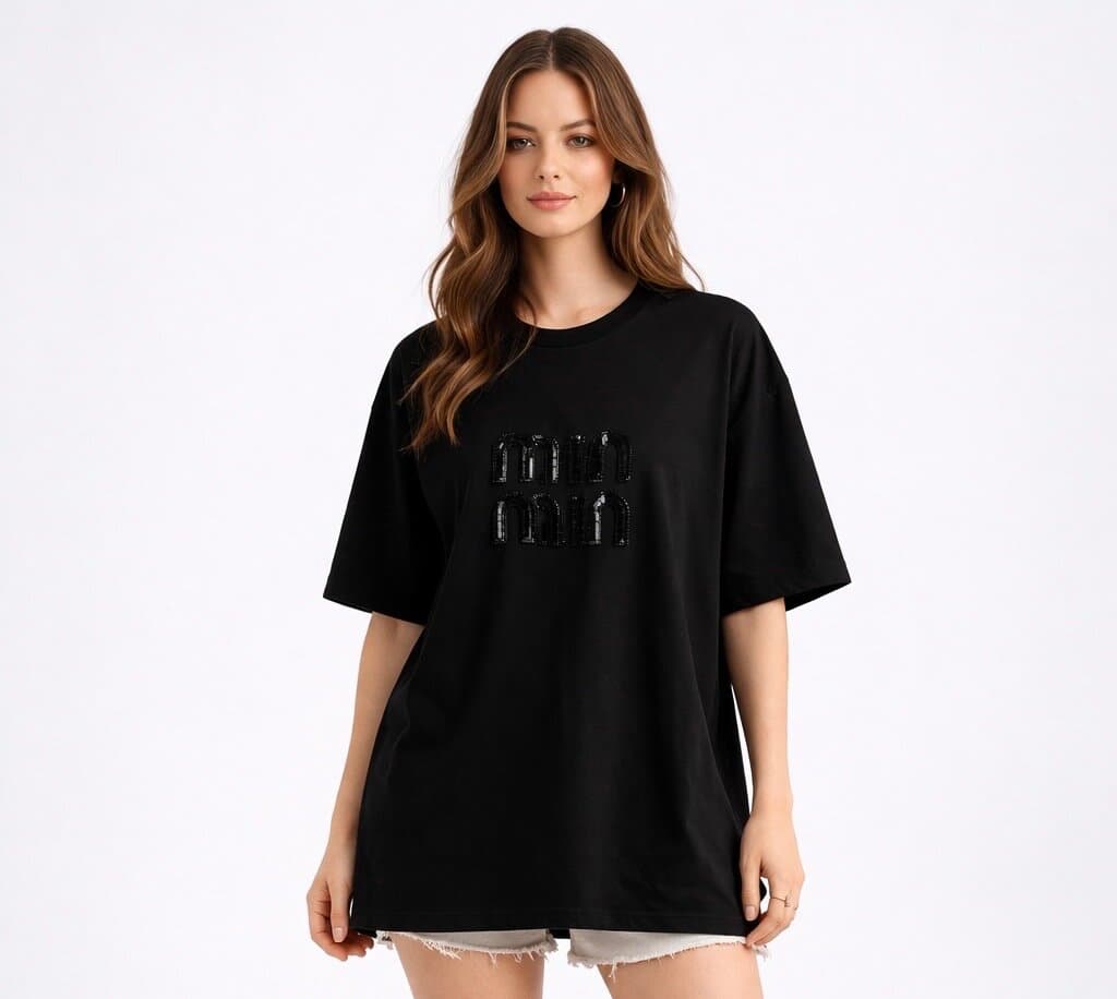 Mint Women's Cotton T - Shirt - Black (S)