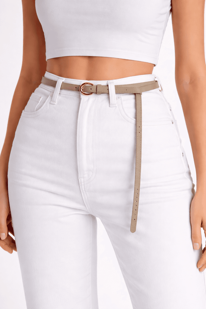 Women's Leather Waist Belt - Light Brown