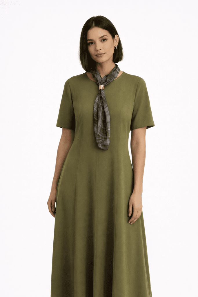 Şamdan Women's Dress - Dark Green (38)