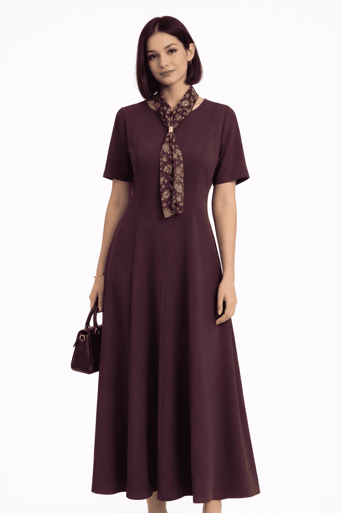 Şamdan Women's Dress - Dark Purple (38)