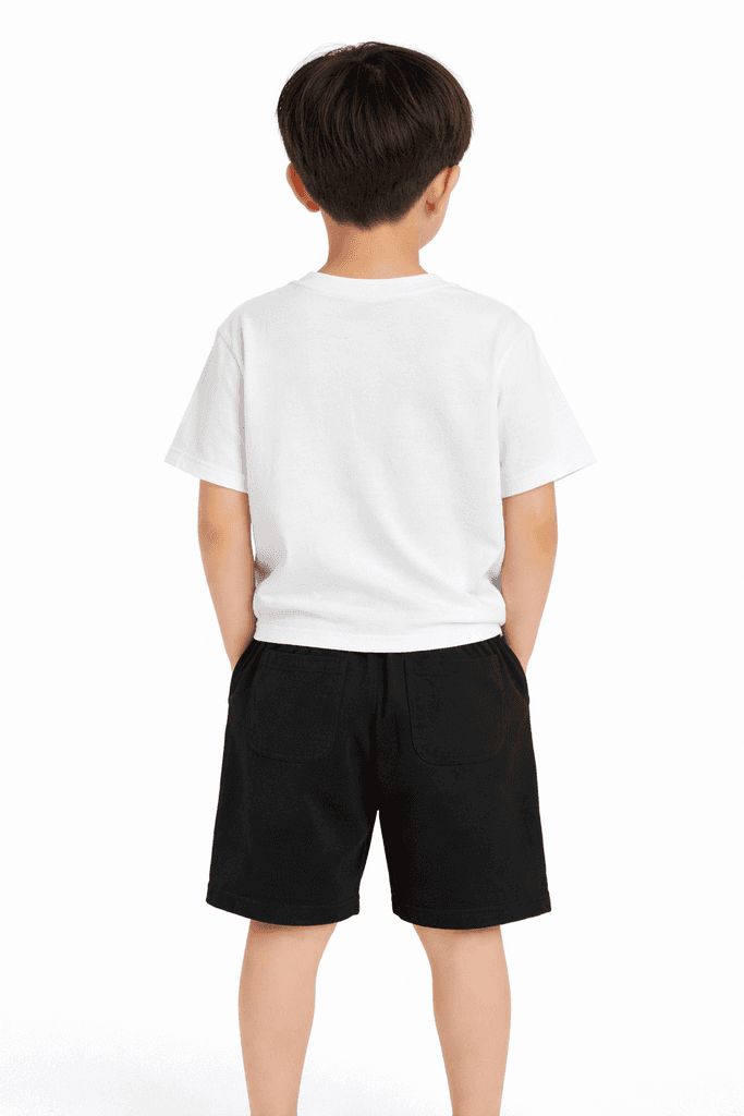 Ruhat Boys Cotton Top & Shorts Set - White (11 Years) 2