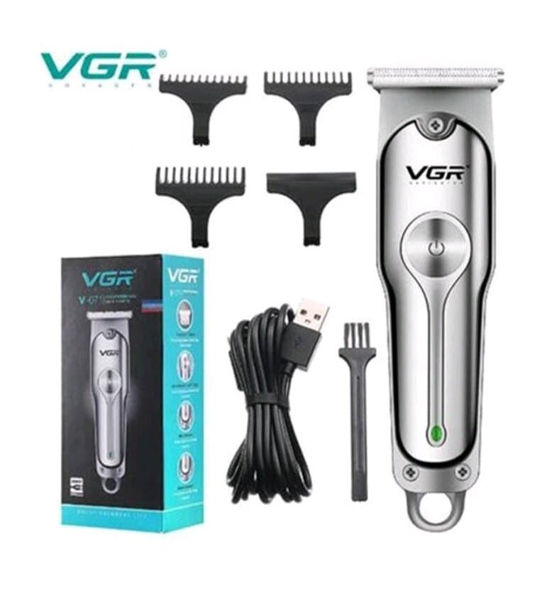 VGR V-071 Professional Cordless Hair Trimmer with Retro Metal Body Design. 3