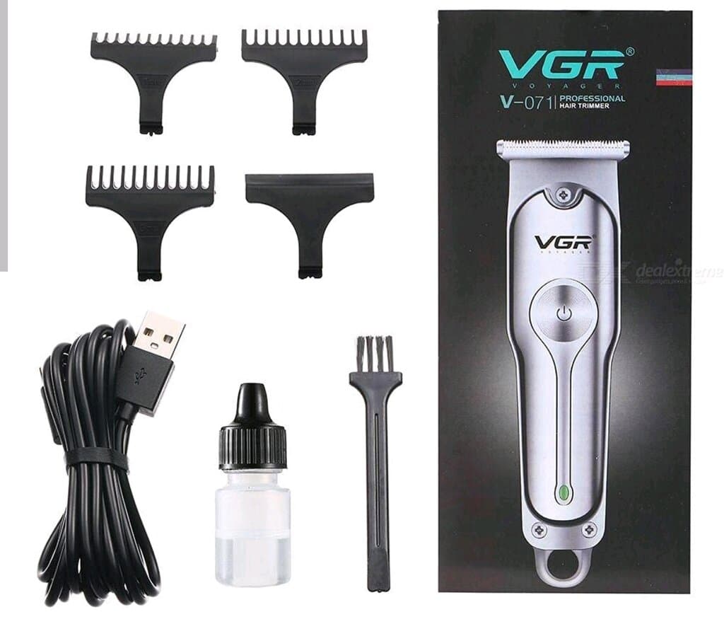 VGR V-071 Professional Cordless Hair Trimmer with Retro Metal Body Design. 4