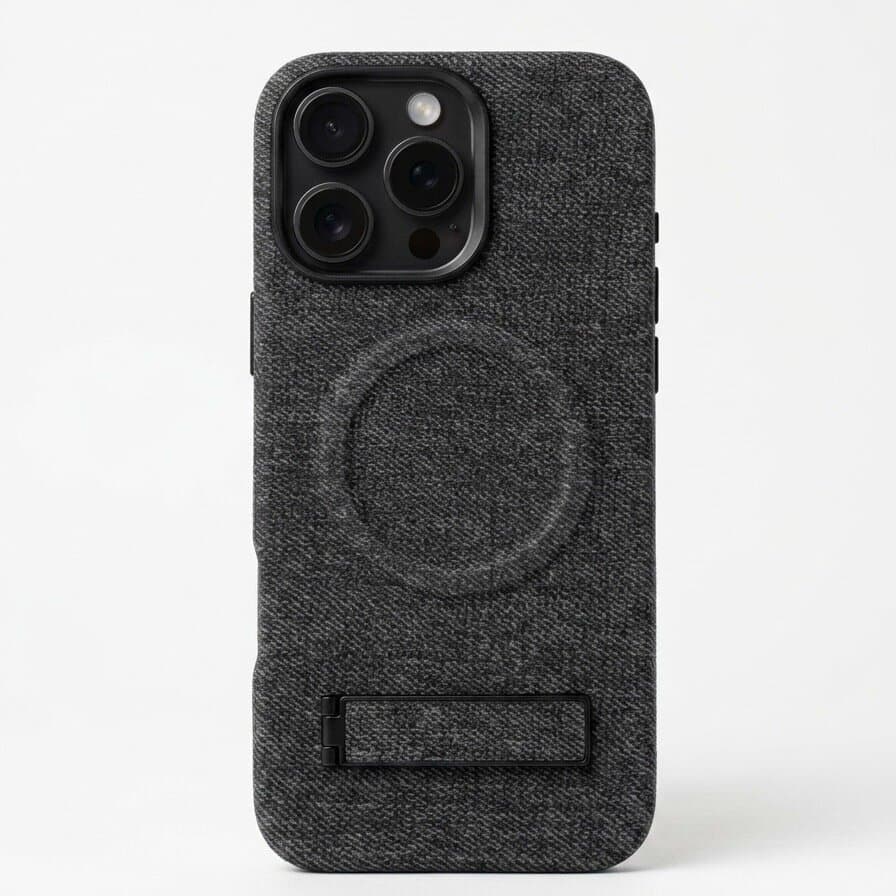iPefet Premium Fabric Texture MagSafe Case for iPhone 16 Pro Max - Integrated Kickstand