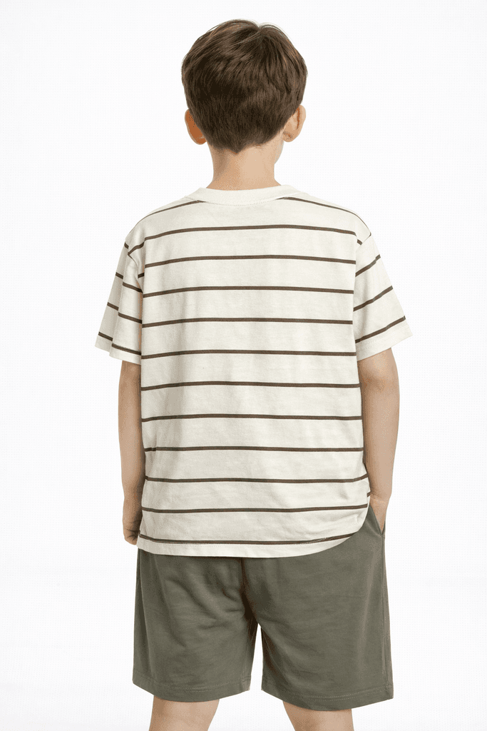 Krms Sport Boys Cotton Top & Shorts Set - Brown (2 Years) 2