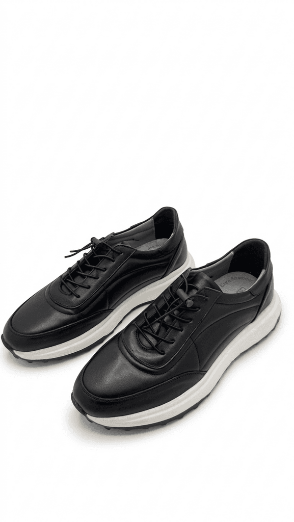 Grad Oxford Men's Leather Shoes - Black (44)