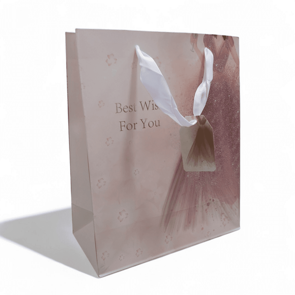 Glitter Gift Bag A4 Size (Pink)