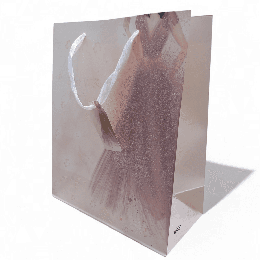 Glitter Gift Bag A4 Size (Pink) 2