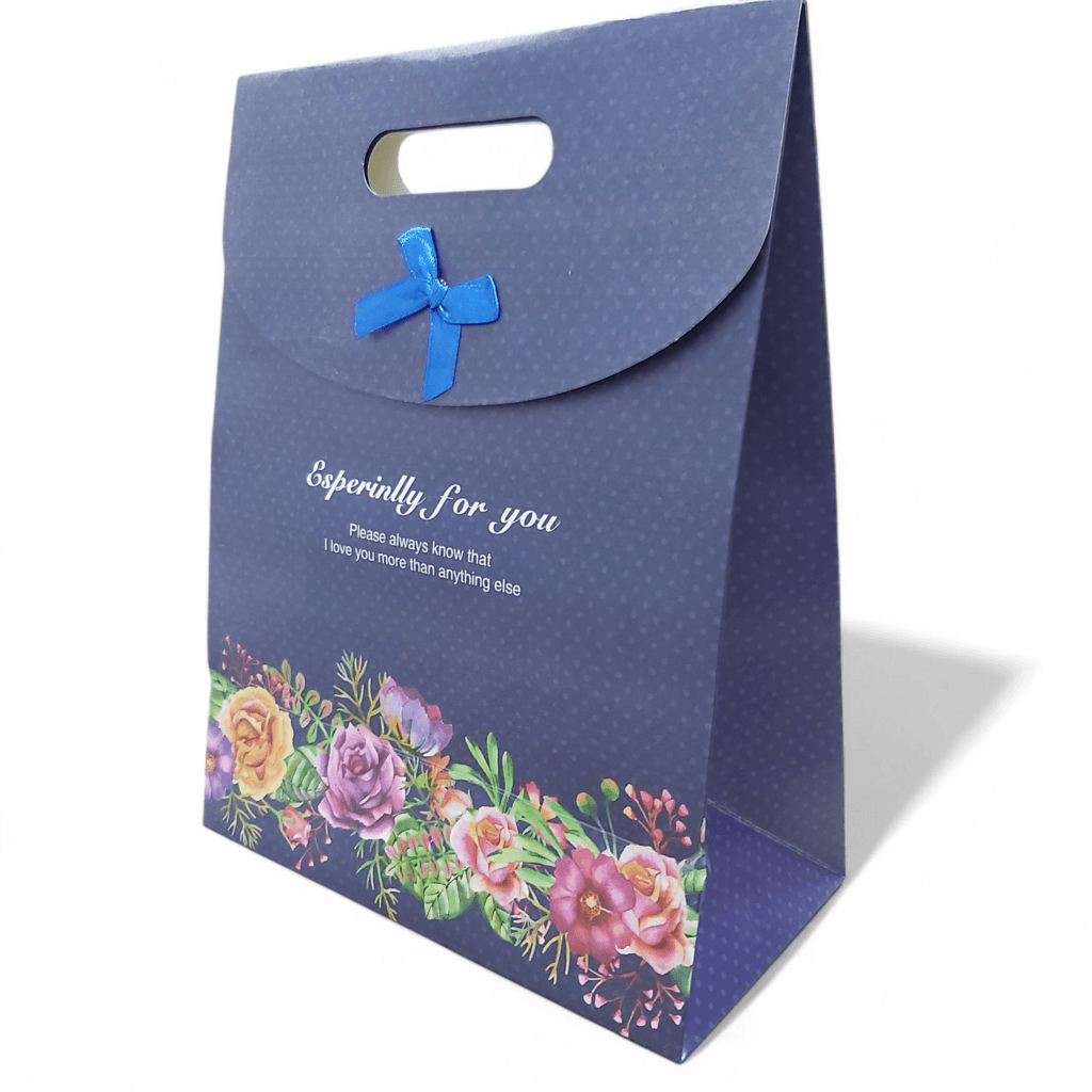 Box Shape Gift Bag (Blue)