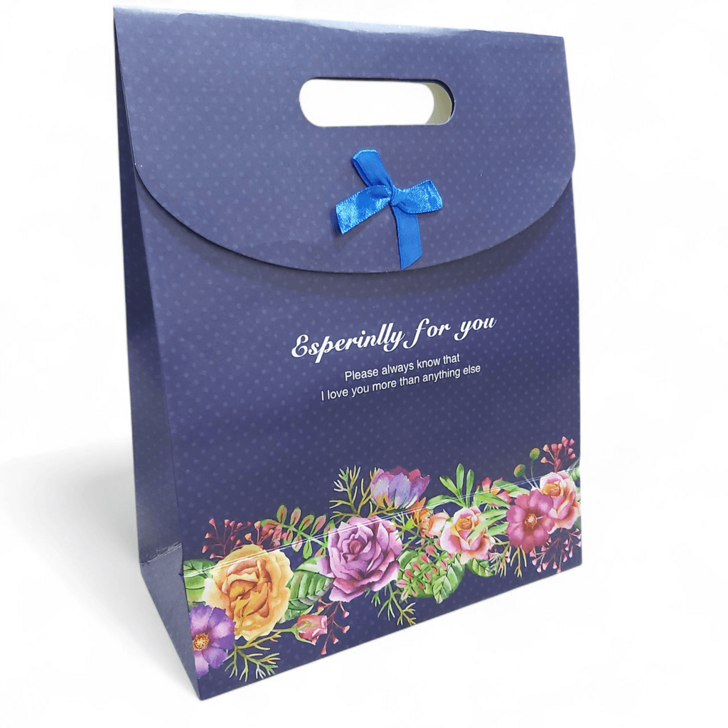 Box Shape Gift Bag (Blue) 2