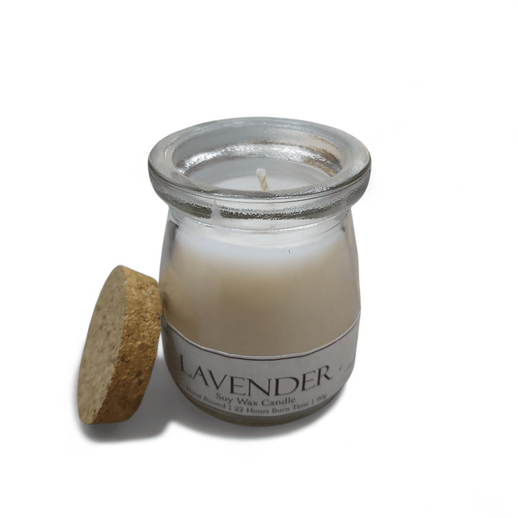 Lavender Scent Candle - 90g (White ) 2