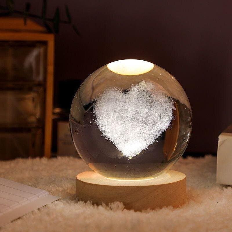 12cm LED Crystal Lamp - Heart Shape 2
