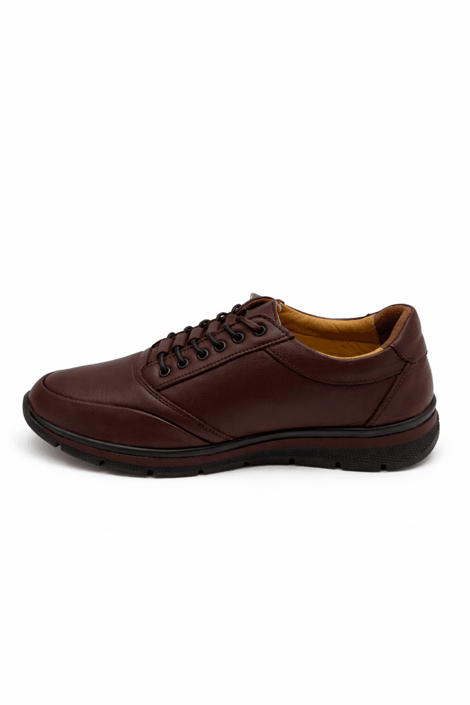 Men's Leather Shoes - Dark Brown (44) 3